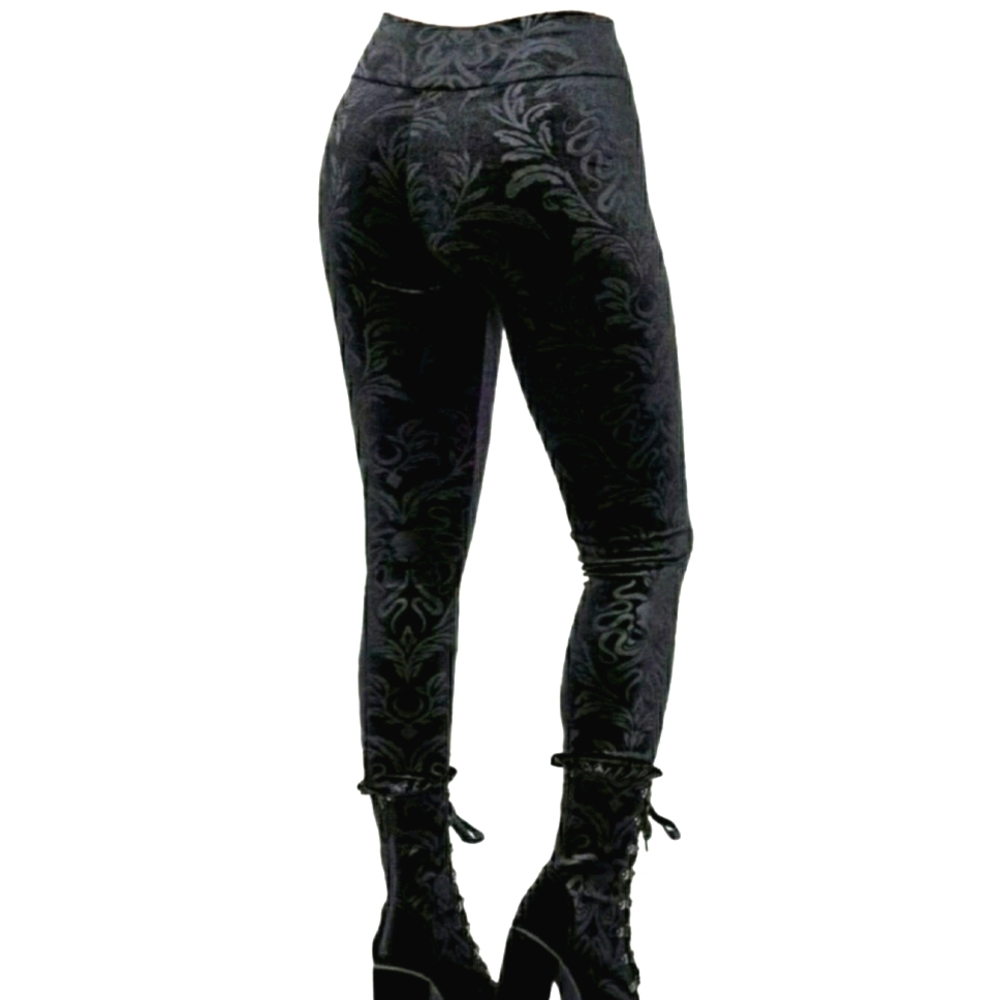 Chitulu Soul Force Black Velour Leggings